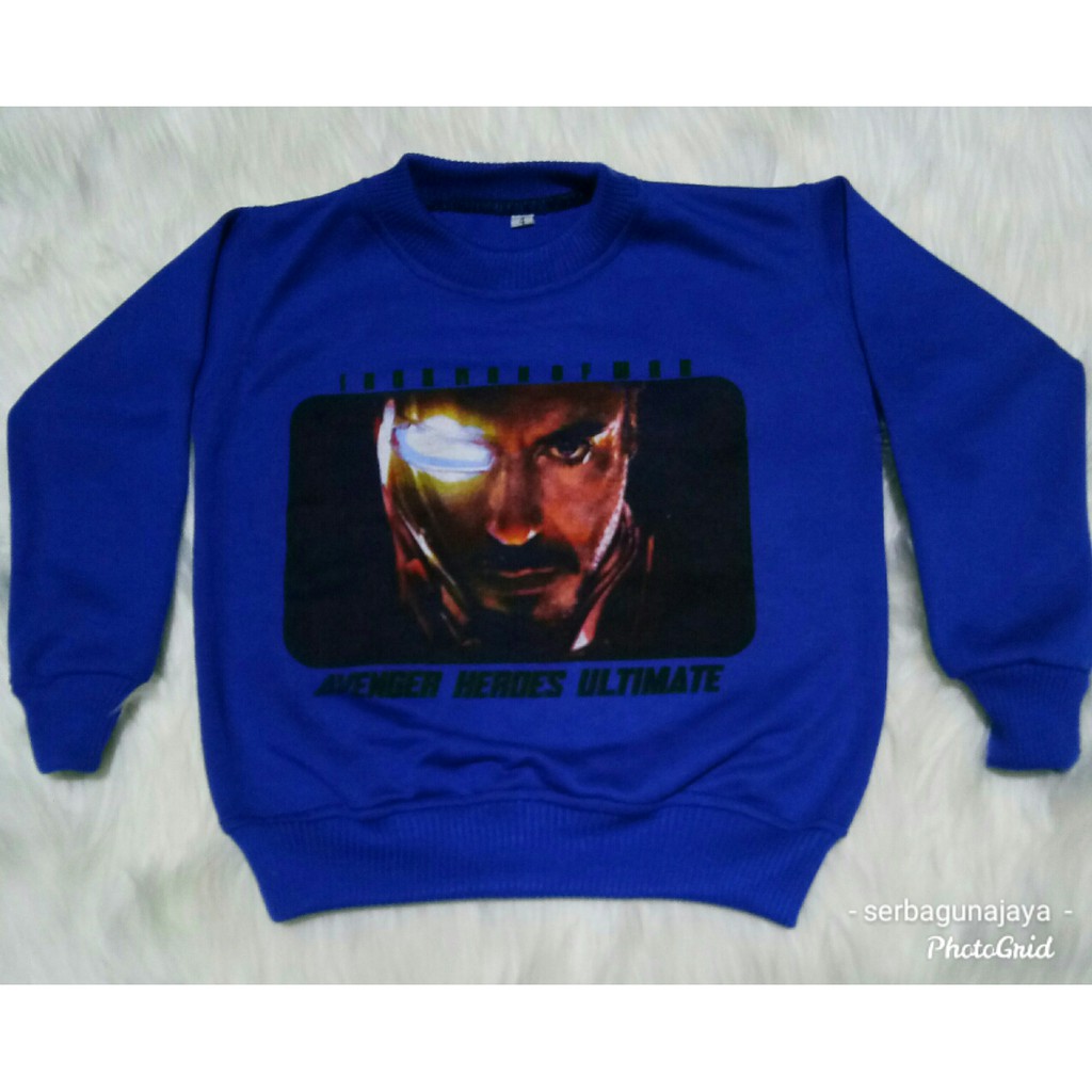 sweater anak karakter superhero 1-8 tahun