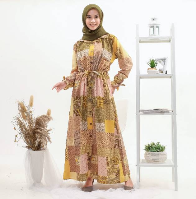 Sakila Dress, DRESS MUSLIM, baju wanita, baju gamis, dress, gamis, Baju gamis, fashion wanita,