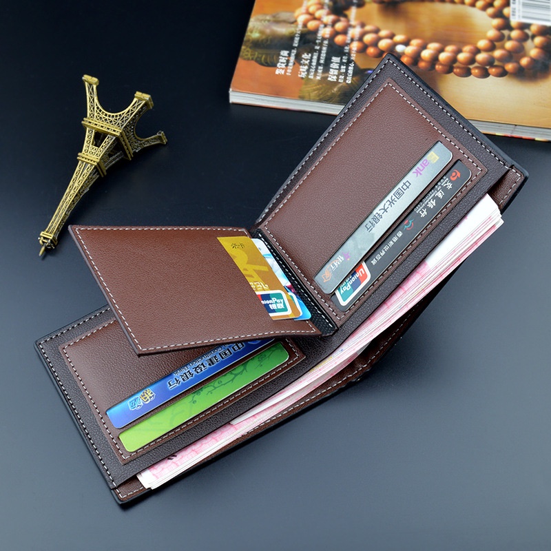 DOMPET LIPAT PRIA ORIGINAL PREMIUM DAIQISI ABU-ABU KULIT JOHAN WA431G2  SLOT BANYAK PENDEK TIPIS COWOK KEREN KARTU IMPORT MURAH KECIL MINI