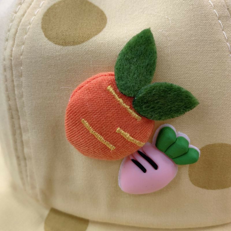 Topi Anak Bayi Lucu | Carrot Bucket hat | topi bucket Wortel Totol-3
