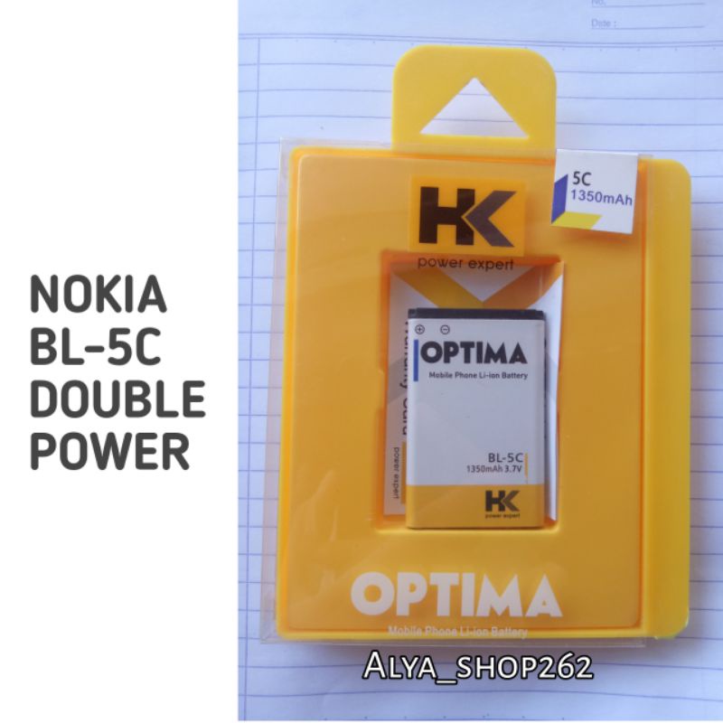 Baterai Nokia Bl5c BL 5C HK batre batteray Original double ic hk optima