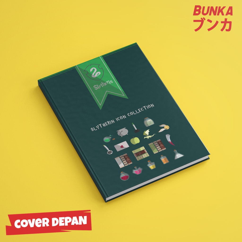 

Notebook Film Harry Potter Slytherin Icon Hardcover A5 Buku Tulis Catatan Note Agenda Planner