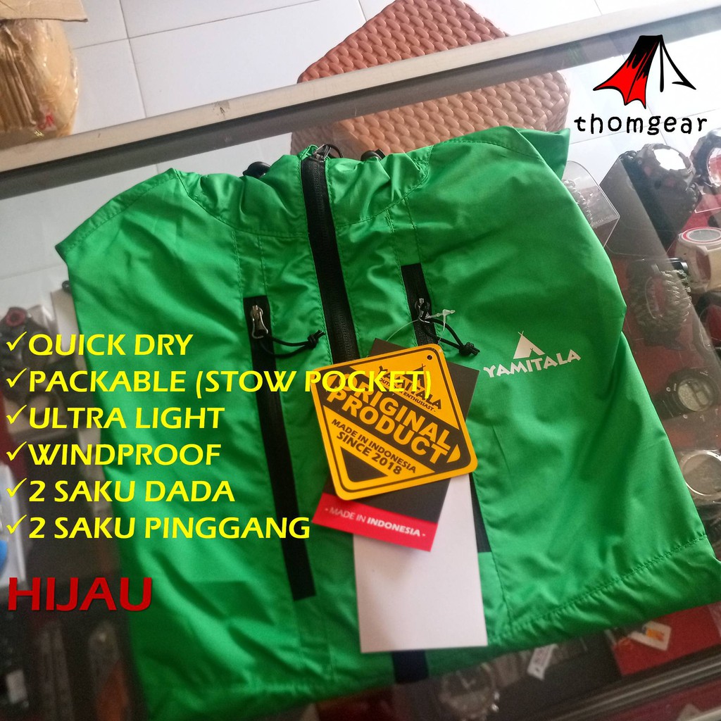 Jaket Ultralight Yamitala Bike To Work Quickdry Packable M L XL XXL Thomgear Adventure Paiton