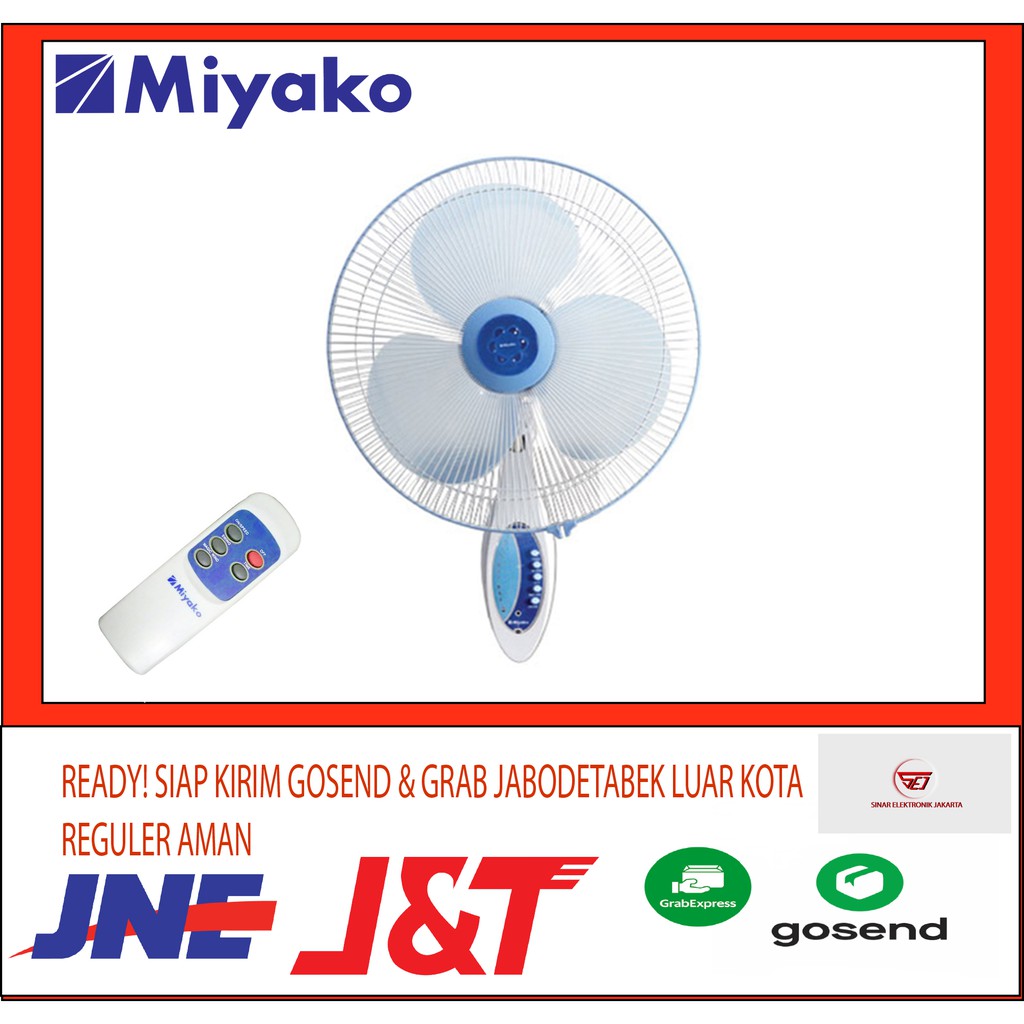 Kipas Angin Dinding Miyako KAW 1689RC REMOTE. BARU BERGARANSI RESMI