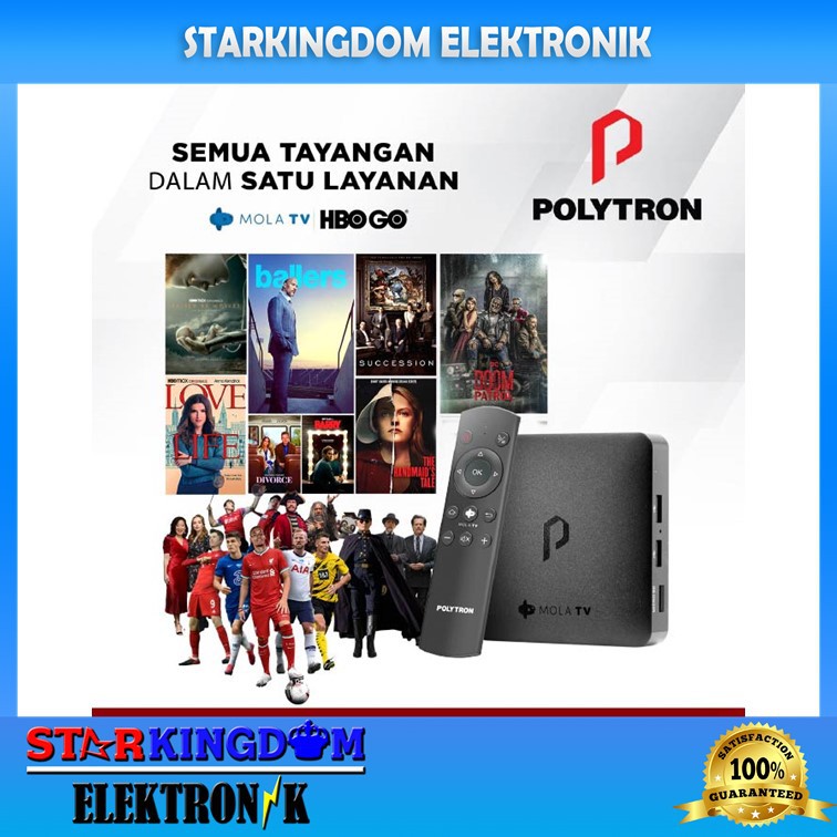 Mola Polytron PDB M11 Android Smart TV Set Top Box 4K UHD Digital Streaming Video Garansi 12 Bulan