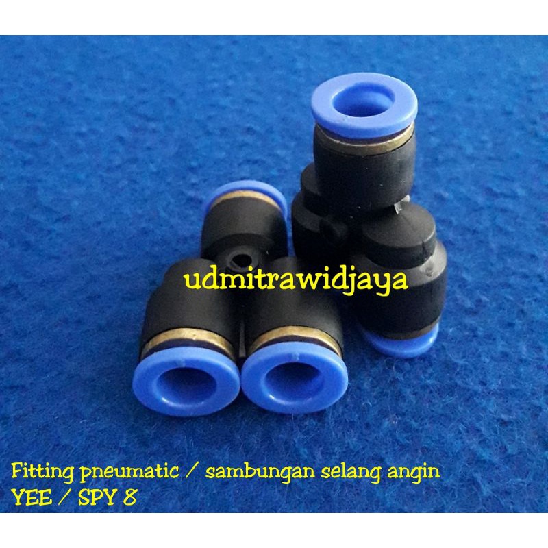 Fitting pneumatic / sambungan selang klakson telolet model Y sambungan selang angin model YEE (Y) SPY selang 6mm,8mm,10mm,12mm, 4mm sambungan high pressure