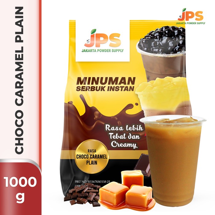 

DISKON - (BISA COD) Bubuk Minuman Choco Caramel Plain Powder JPS Tanpa Gula