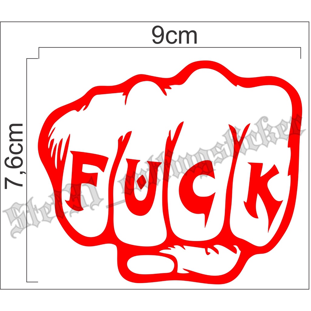 

sticker cutting gambar tangan fuck