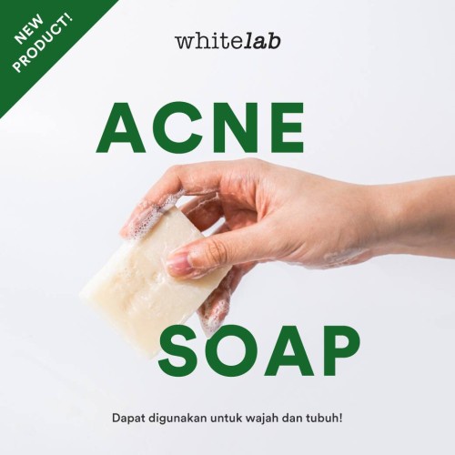 [COD] Whitelab Acne Sabun Jerawat Cocok digunakan untuk Wajah &amp; Kulit Tubuh Berjerawat dengan BHA + Tea Tree - 80 Gram BPOM