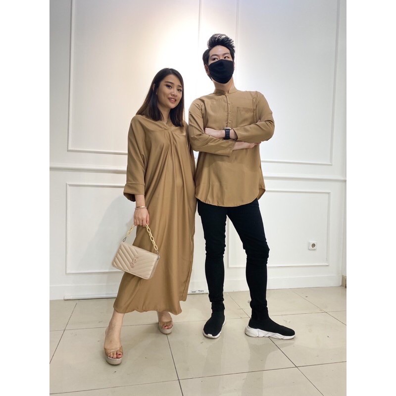 couple kaftan/kaftan murah/couple lebaran/seragam keluarga lebaran/kaftan lebaran/gamis lebaran/oliv