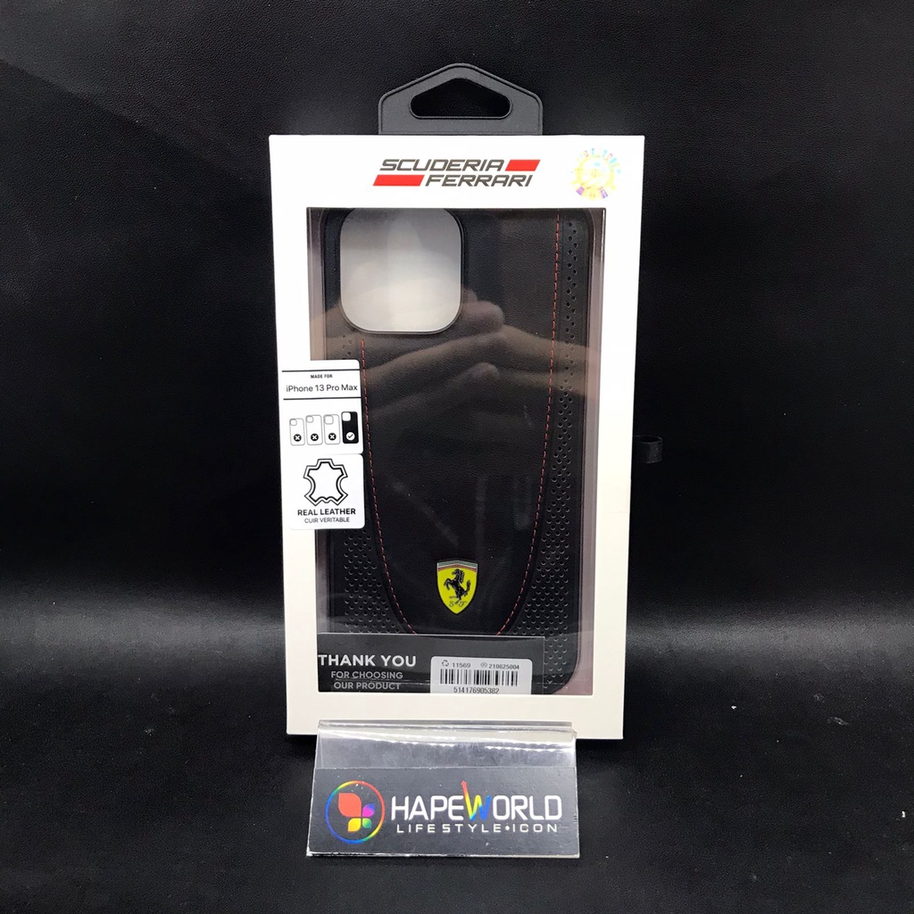 PREMIUM CASE SCUDERIA FERRARI LTR STC LN IPHONE 13 PRO MAX BLACK-PREMIUM