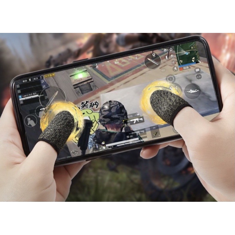 Sarung jempol jari finger gaming layar hp game isi 2 touch screen
