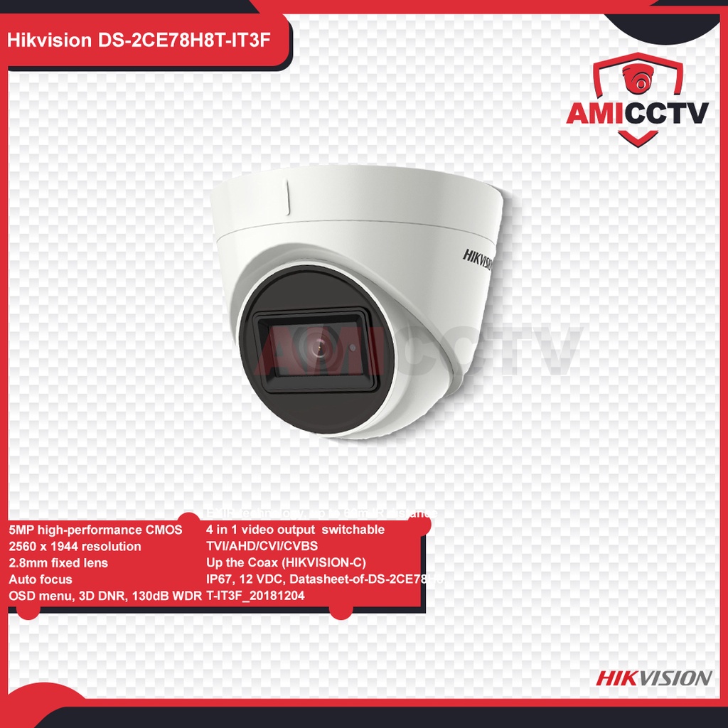 Camera CCTV Hikvision 5MP Indoor DS-2CE78H8T-IT3F