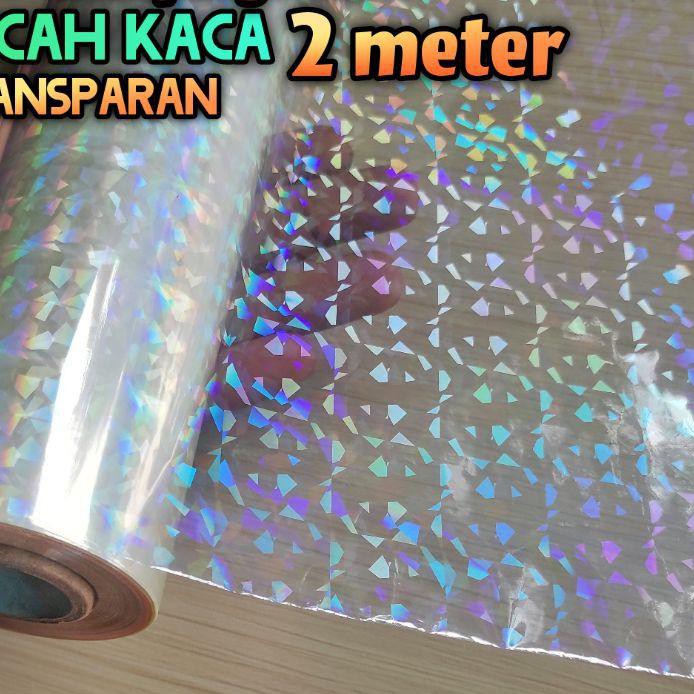 New  Hologram Transfer Foil Transparan Motif Pecah Kaca Kecil Hot Stamping Metal Jig Lure [KODE 184