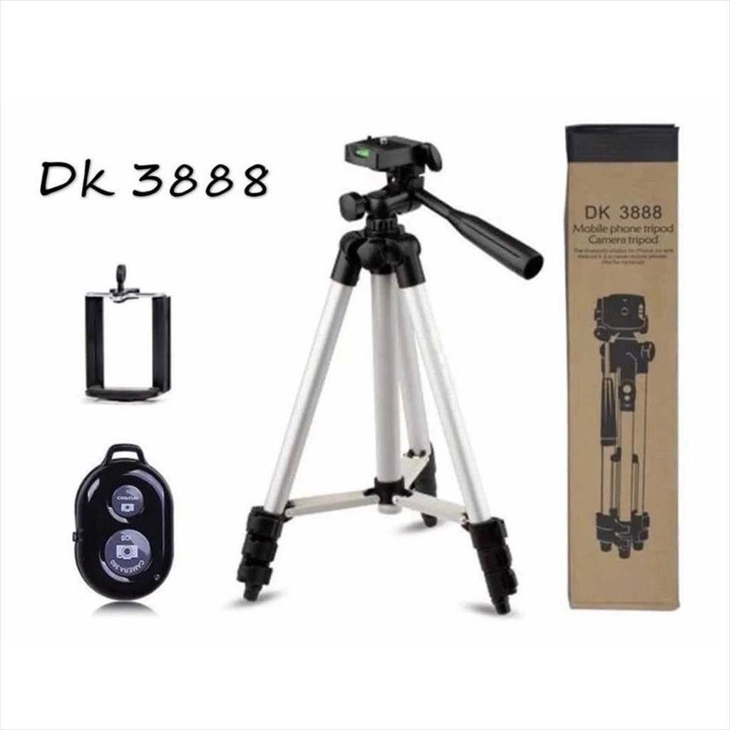 Tripod 3888 - Bluetooth Tripod HP dan Kamera Universal + Free Holder U dan Tas Tripod Dudukan Kamera