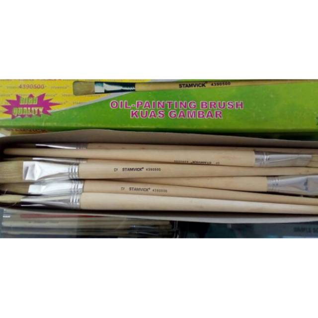

Kuas lukis gambar kecil oil painting brush 2 4 6 8 10 12