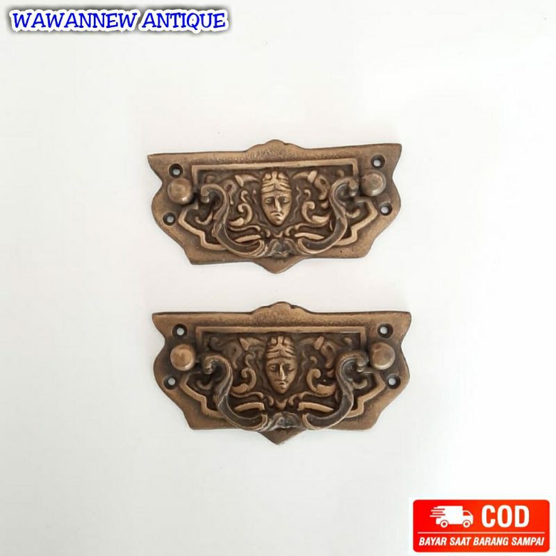 Handle / Tarikan Laci Gagang Lemari Pintu Rumah Motif Ukir 11cm