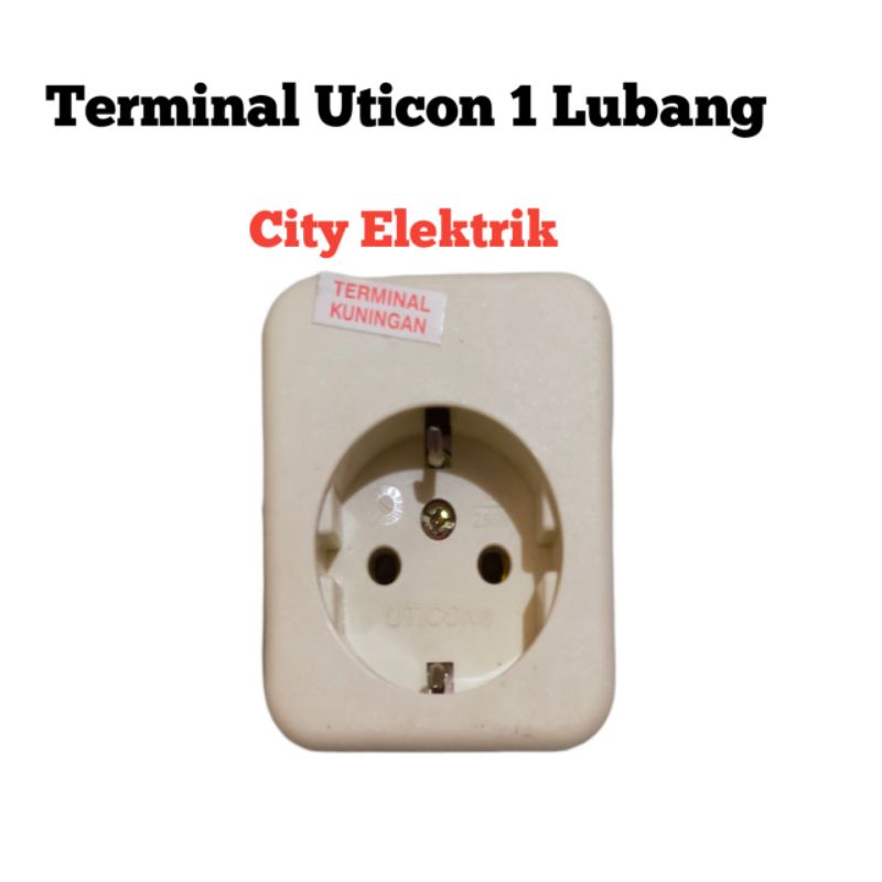 Stop Kontak UTICON 1 - 6 Lubang / Terminal Kuningan Uticon SNI