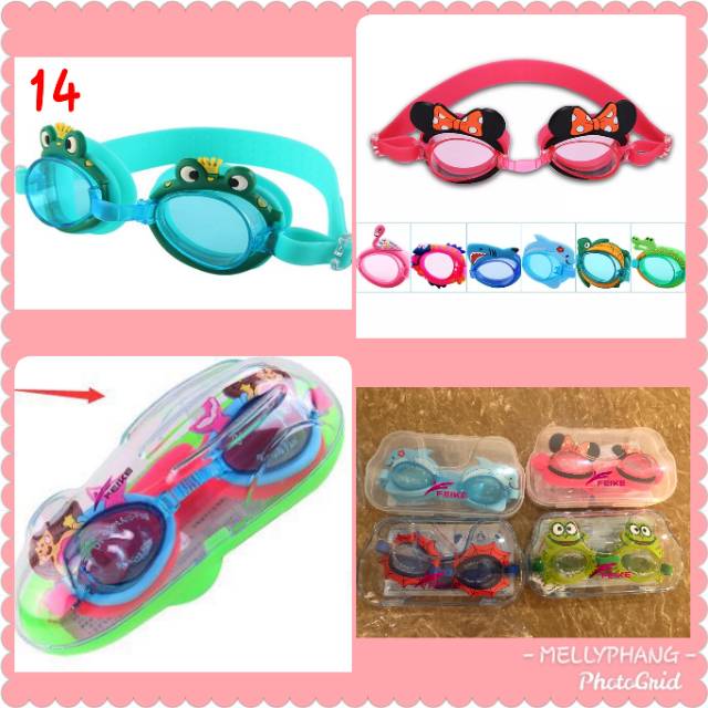 kacamata renang anak karakter swimglasses kaca mata kemasan BOX