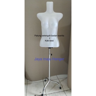 Patung Manekin Setengah Badan Wanita + Kaki Besi