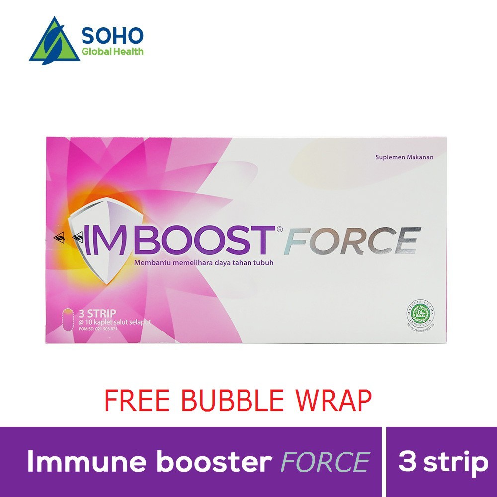 IMBOOST FORCE Daya Tahan Tubuh 1 BOX isi 3 STRIP @10 Kaplet = 30 KAPLETS Immune Booster - ASLI !!