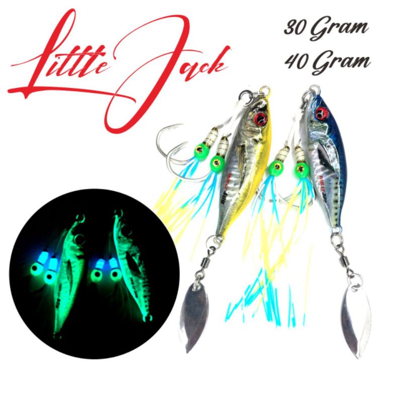 Metal Jig Little Jack GID + Double Assist Skrit 30gr 40gr