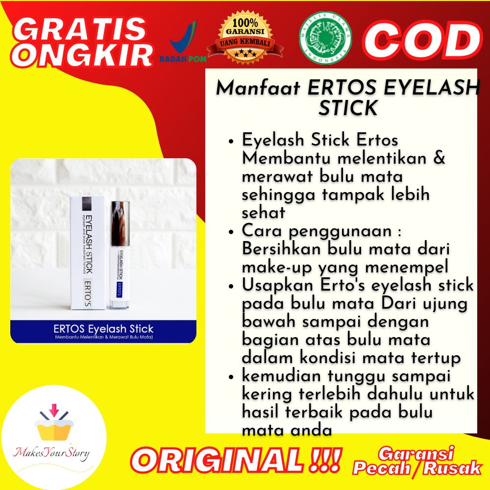 ERTOS EYELASH STICK SERUM BULU MATA SERUM BULU MATA BPOM AMPUH ERTOS