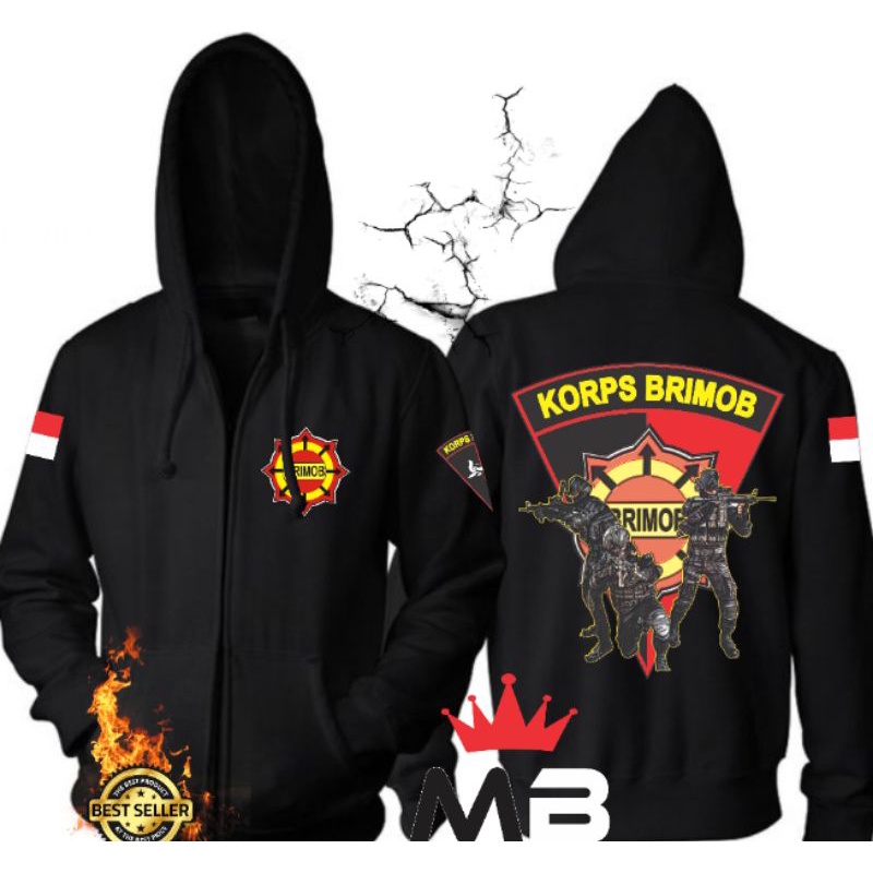 Jaket Korps Brimob // Jaket Hoodie Pria // Jaket Brimob Terbaru // jaket Hoodie Brimob