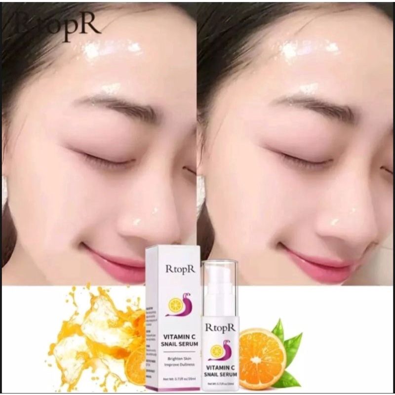 RTOPR VITAMIN C SNAIL SERUM MENCERAHKAN MEMUTIHKAN WAJAH - VITAMIN C WAJAH