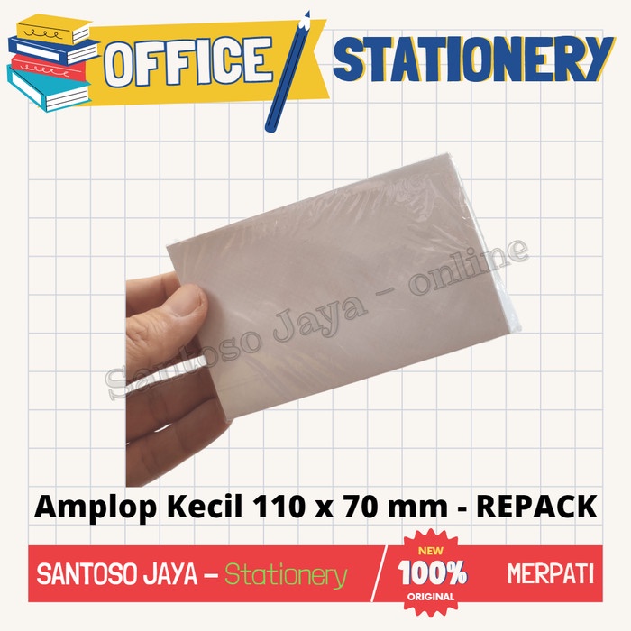 

Amplop Putih MERPATI Kecil Visit 80 gsm Envelope 110 x 70 mm - REPACK