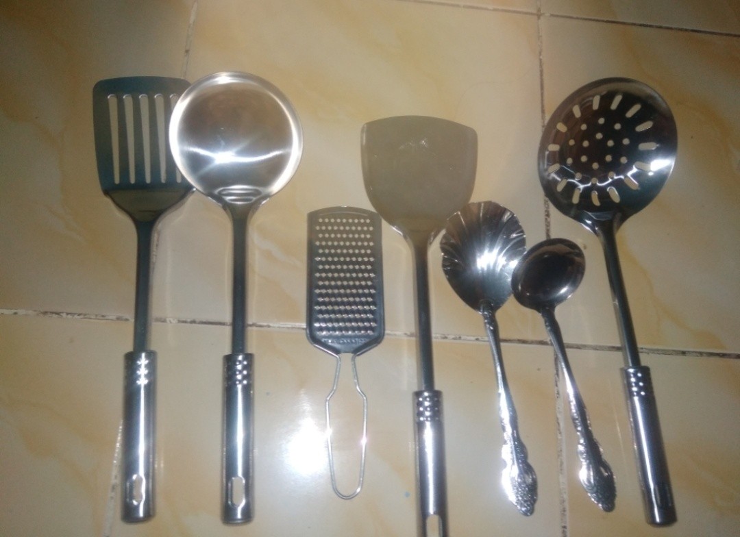 Spatula Peralatan Masak Sendok Masak Stainless Set Isi 6pcs [ Lk028 ]