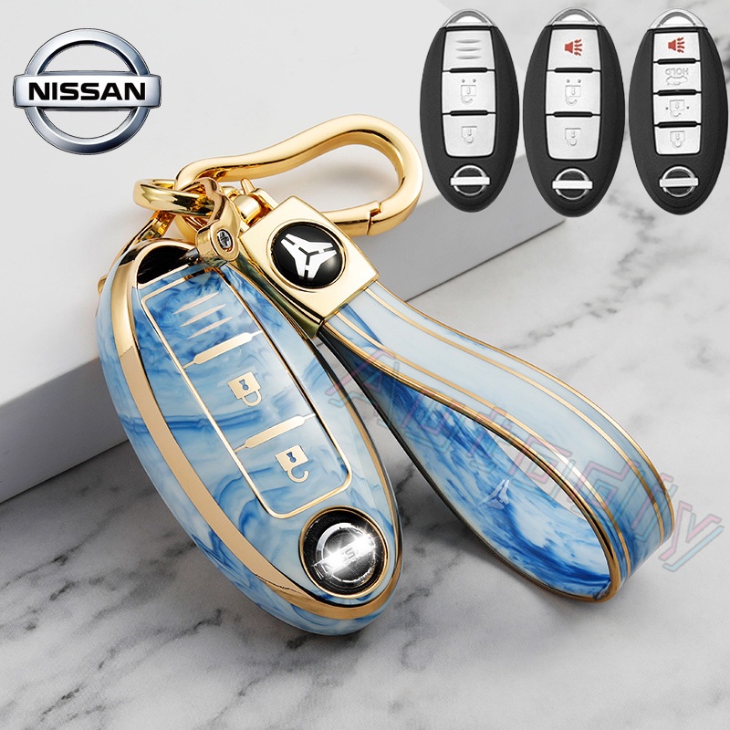 NAVARA Case Pelindung Remote Kunci Bahan TPU Tahan Debu Untuk Nissan Almera Sylphy Serena