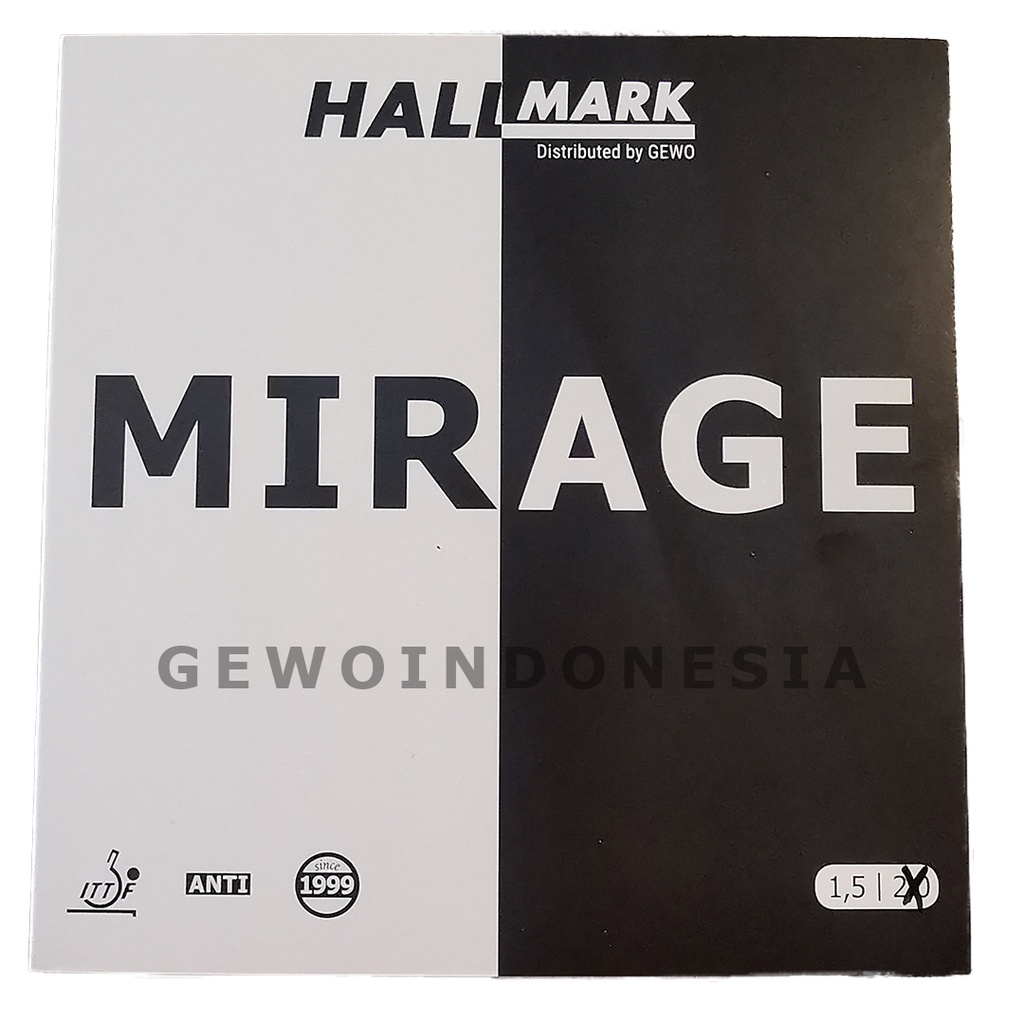 Hallmark Mirage - Karet Pingpong Rubber Tenis Meja ANTI Bet Bat Defensive
