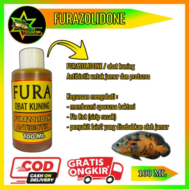 FURA [FURAZOLIDONE] OBAT KUNING IKAN HIAS 100 ML