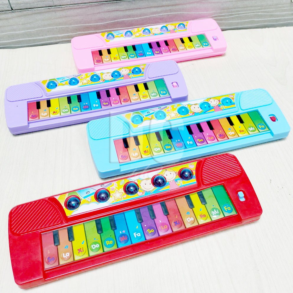 Piano Pelangi Rainbow Mainan Alat Musik Anak Organ Elektronik