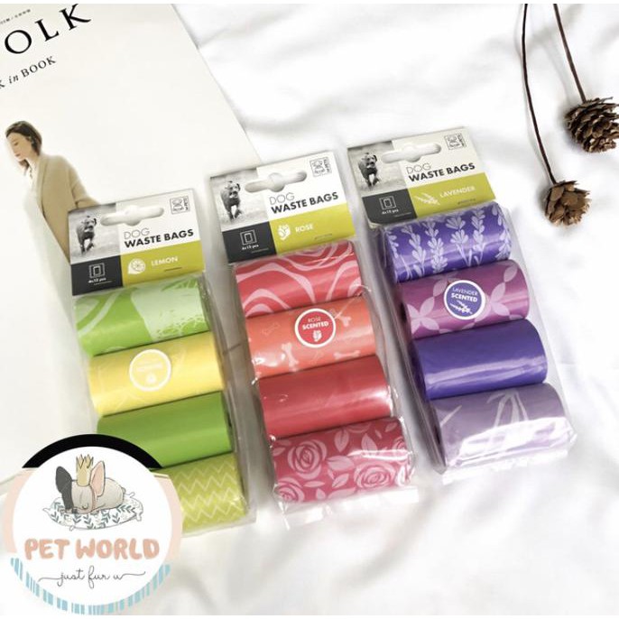 Baru M-Pets Disposable Poo Bag - Pet Dog Poop Waste Plastic Dispenser