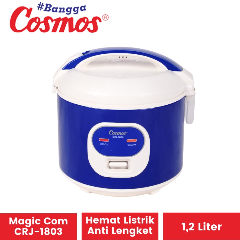 Magic Com Cosmos CRJ-1803 Kapasitas 1,2 Liter | Mejikom Penanak Penghangat Nasi CRJ 1803 | Magicom Magiccom Mini 1.2 L