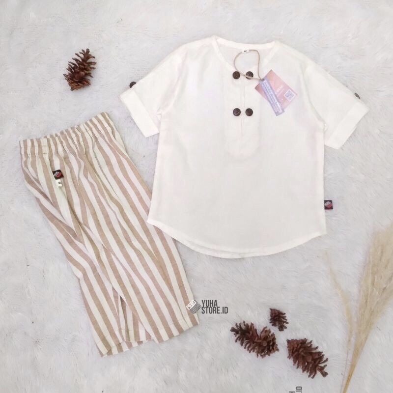FIKAR SET Kids-Katun Linen,Kurta Anak Size S