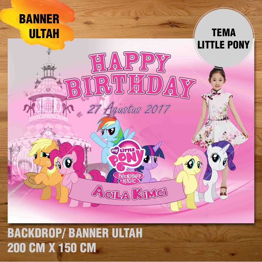 banner ulang tahun little pony