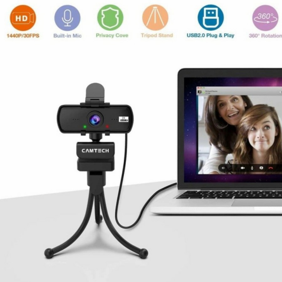 CAMTECH CT30 QHD1440P 2K 4MP webcam YouTube live streaming