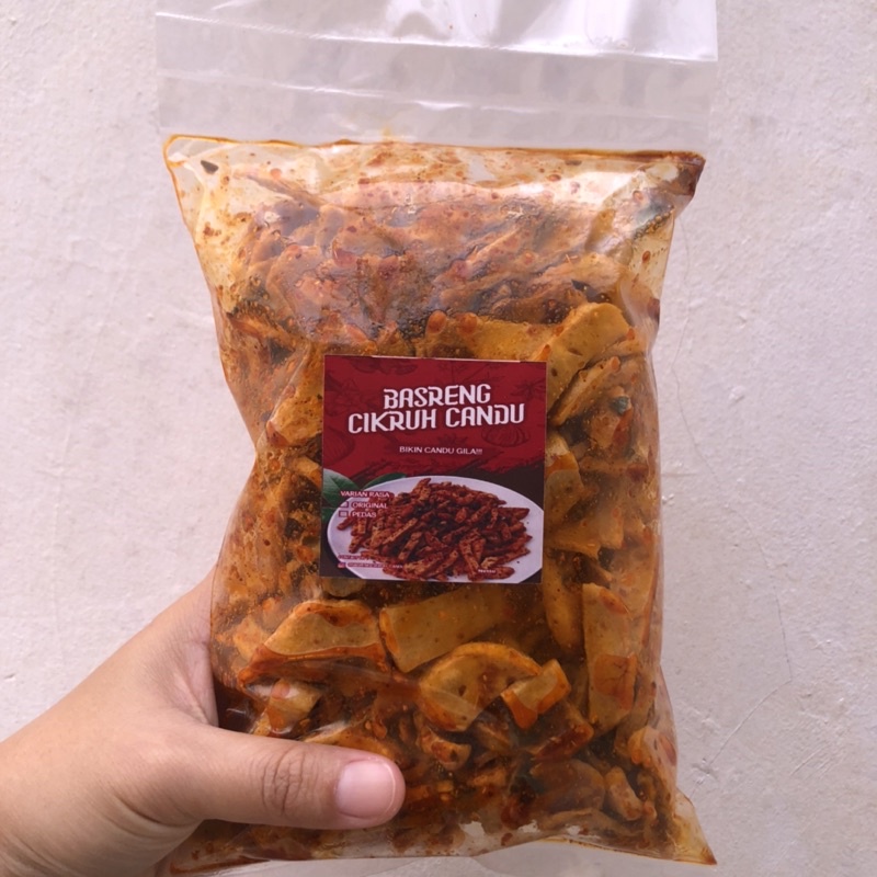 

Basreng Cikruh Candu EKSTRA PEDAS GURIH DAUN JERUK 250gr