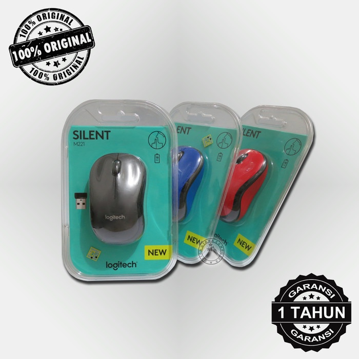 Logitech Mouse M221 Silent Mouse Wireless Garansi Resmi