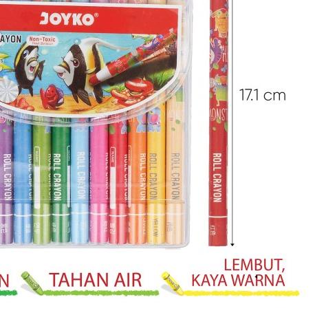 

Krayon Roll Kertas Paper Roll Crayon Joyko ROCR - 12 Warna