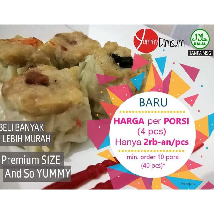 

PROMO Yummy Dimsum Siomay Ayam Non Frozen Food Dim Sum Halal Tanpa MSG