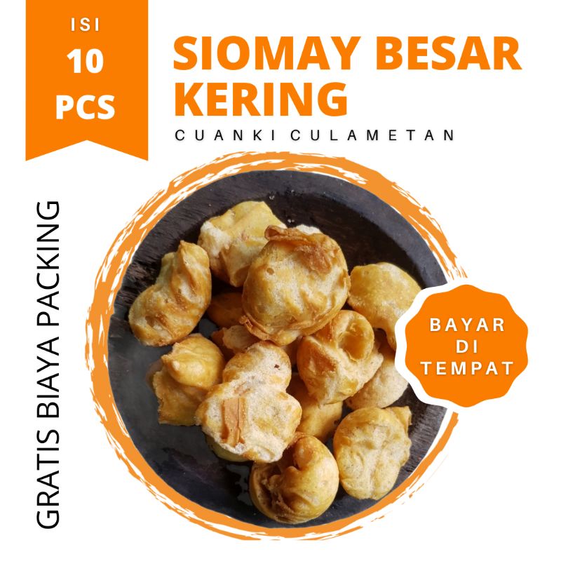 

Siomay Besar Kering Isi 10 pcs Toping Seblak, Cuanki, Baso Aci, Mie instan atau bakso