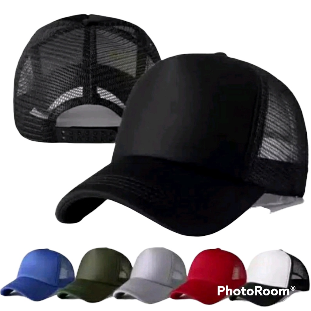 TOPI JARING POLOS PRIA/WANITA