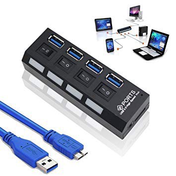 Usb hub 3.0 4 port saklar on off - 4 port 4 switch