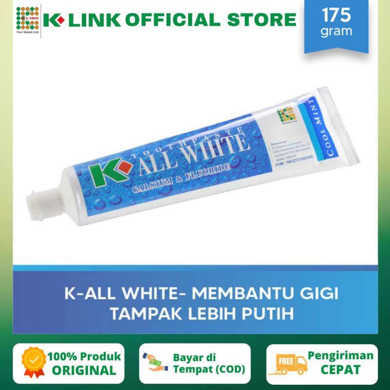 K-Toothpaste Pasta Gigi All White 100% original klink official store odol klink toothpaste mint odol