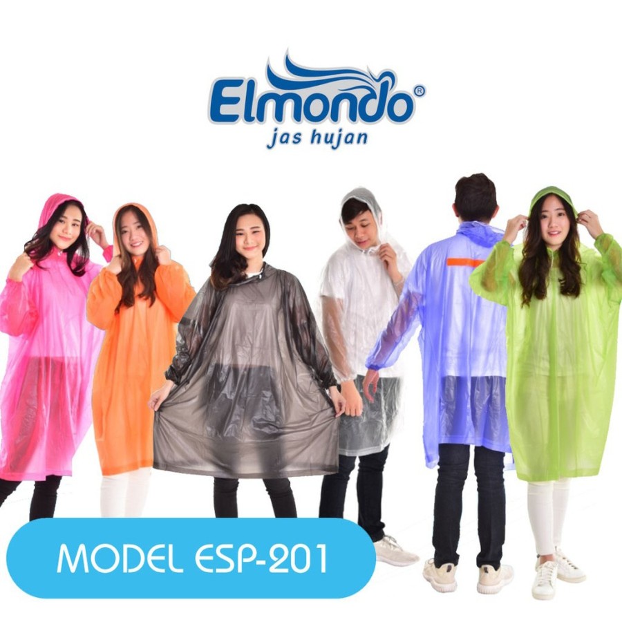 JOPE UMBRELLA - Jas Hujan Poncho Elmondo Ceria 201 Bahan Elastis Lentus Pvc Termurah