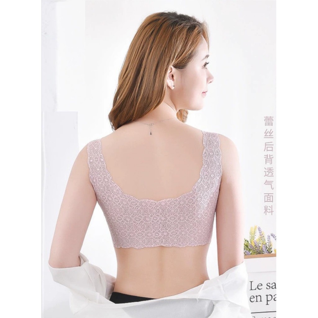 Sport bra renda seamless wanita